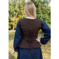 Medieval corsage / bodice vest Tilda, brown, L