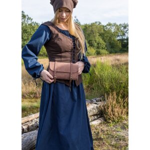 Medieval corsage / bodice vest Tilda, brown, XL