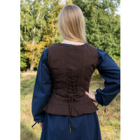 Medieval corsage / bodice vest Tilda, brown, XL
