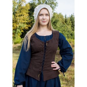 Medieval corsage / bodice vest Tilda, brown, XXL