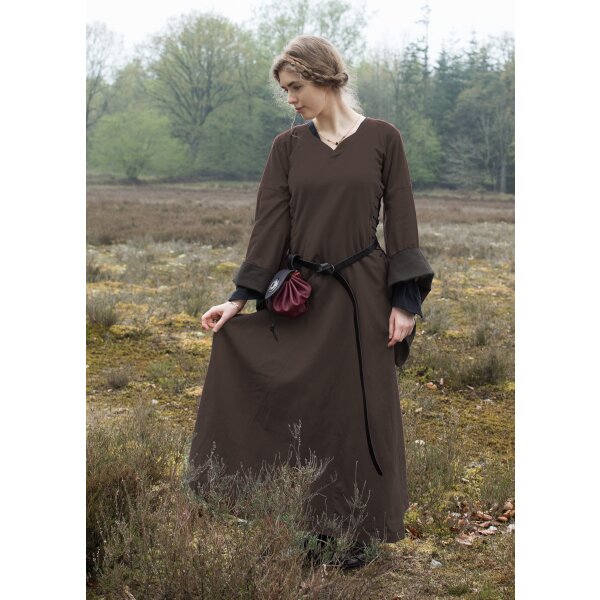 Hells window dress Bliaut Amal, brown, S