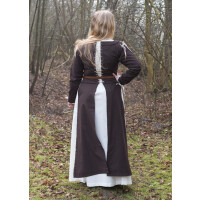 Mittelalterliches Überkleid Marit mit Schnürungen, braun, L