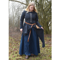 Medieval overdress Marit with lacing, dark blue, XXL