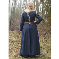 Medieval overdress Marit with lacing, dark blue, XXL