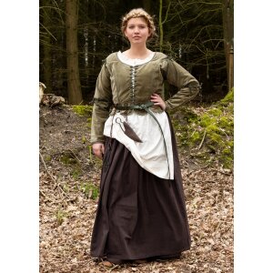 Medieval bodice jacket Griselda made of velvet, green, L