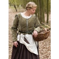 Medieval bodice jacket Griselda made of velvet, green, L