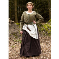 Medieval bodice jacket Griselda made of velvet, green, L