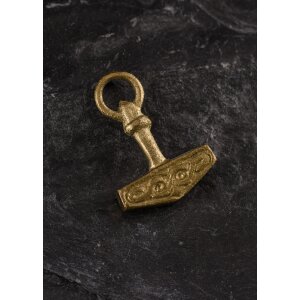 Thors hammer with ring, brass