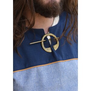 Celtic ring brooch, brass