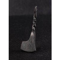 Axe pendant, hand forged, steel