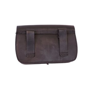 Leather bag, oblong shape, brown