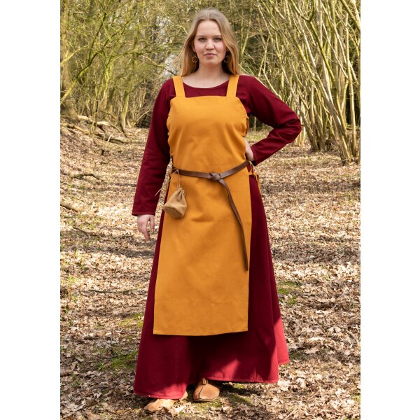 Viking slip dress Tinna, mustard yellow, size L/XL