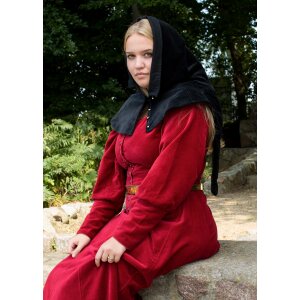 Medieval Gugel Mirella, velvet, black