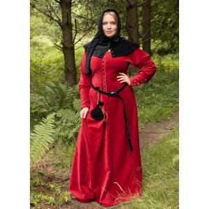 Medieval Gugel Mirella, velvet, red
