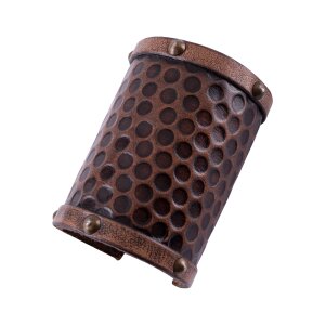 Leather arm guards without decorative fittings