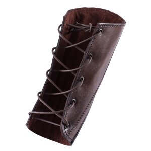 Padded leather arm cuffs, pair