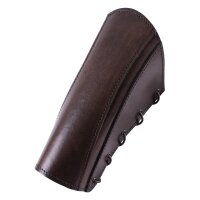 Padded leather arm cuffs, pair