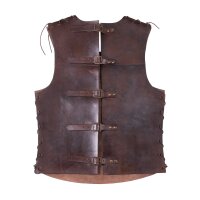 Leather breastplate with crossed straps