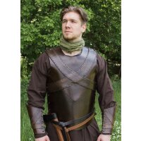 Leather breastplate with crossed straps