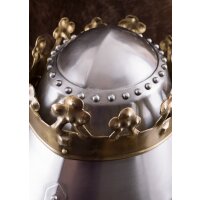 Royal pot helmet with crown, 1.6 mm steel