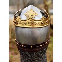 Helmet with crown and brunette, Robert Bruce, 1.6 mm steel