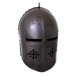 Großer Topfhelm William de Staunton,1,6 mm Stahl