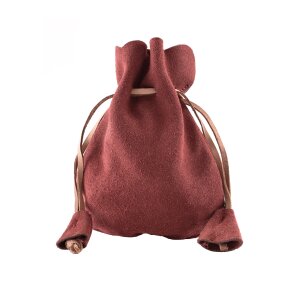 Medieval leather bag red