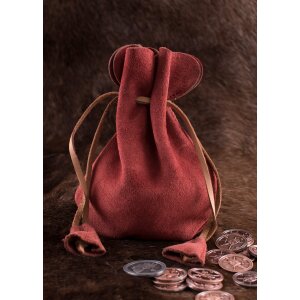 Medieval leather bag red