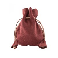 Medieval leather bag red