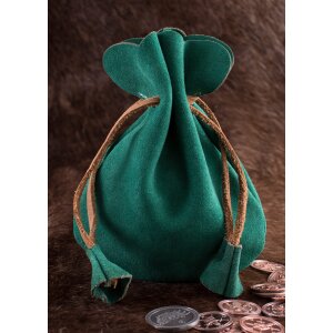 Medieval leather bag green