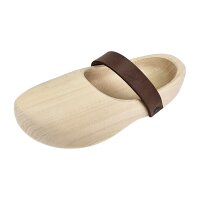 Wooden shoes for children with leather strap 26