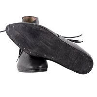 Mittelalter Schuhe Typ London einfach genagelte Sohle Schwarz Gr. 37