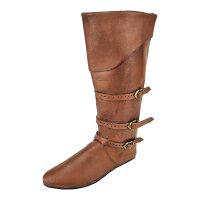 Medieval Boots or Gauntlet Boots brown with rubber sole