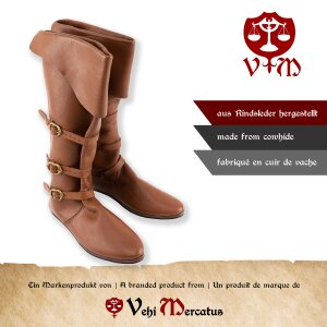 Mittelalter Stiefel bzw. Stulpenstiefel Braun mit Gummisohle 47