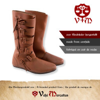 Wikinger Stiefel Jorvik braun mit Gummisohle 44