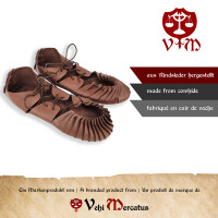 Medieval waistband shoes brown with rubber sole 38/39