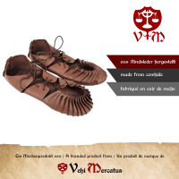 Medieval waistband shoes brown with rubber sole 44/45