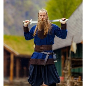 Viking tunic wool &quot;Roland&quot; dark blue