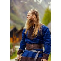 Viking tunic wool "Roland" dark blue