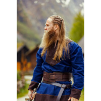 Viking tunic wool "Roland" dark blue M