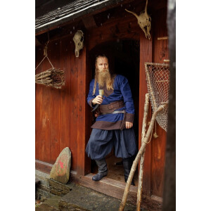 Viking tunic wool "Roland" dark blue XXXL