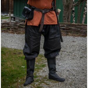 Viking rush trousers linen &quot;Wodan&quot; black