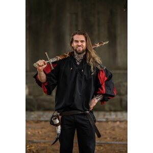 Mercenary medieval shirt "Albert" black / red S