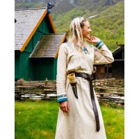 Wikinger Kleid "Lagertha" Natur/Blau XS