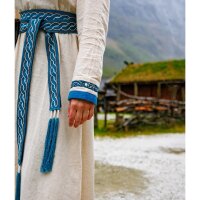 Wikinger Kleid "Lagertha" Natur/Blau M