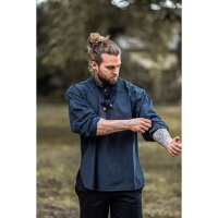 Medieval shirt with lacing "Ansbert" blue S