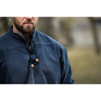 Medieval shirt with lacing "Ansbert" blue S