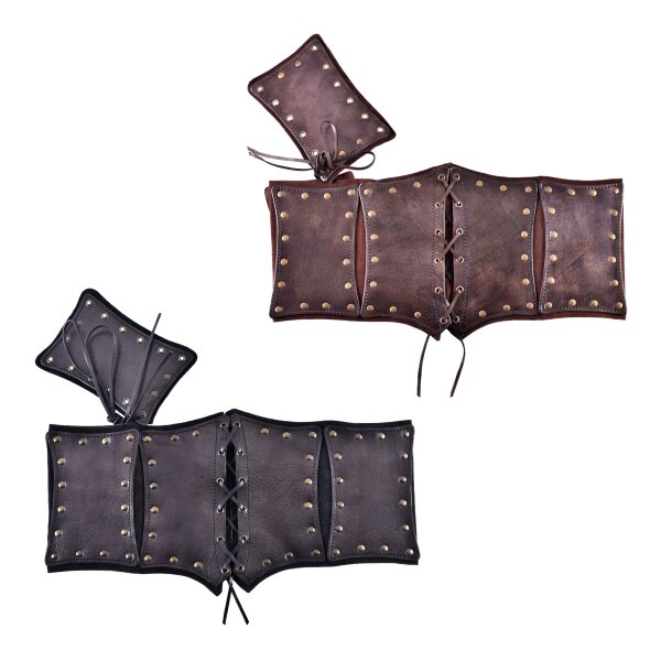 Leather underbust corsage, various colors