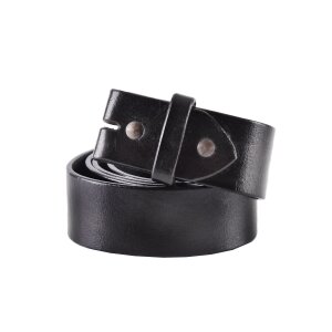 Belt blank black, made of leather
