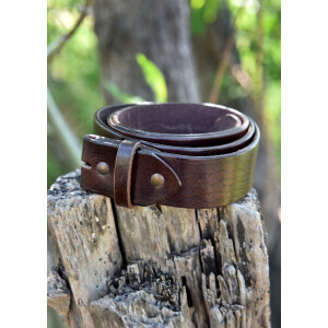 Belt blank brown, made of leather